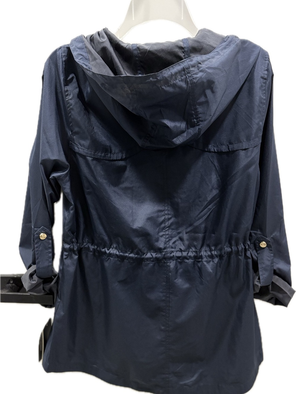 Jones New York Packable Water-Resistant Anorak Jacket | Size M | Classic Navy - Picture 2 of 4